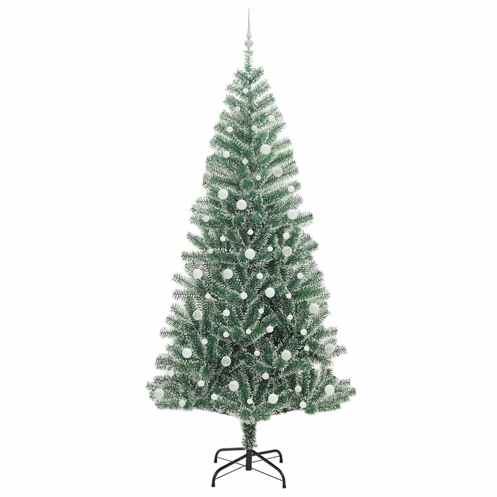 Artificial Christmas Tree Snow Flocked with LED Light 240 cm