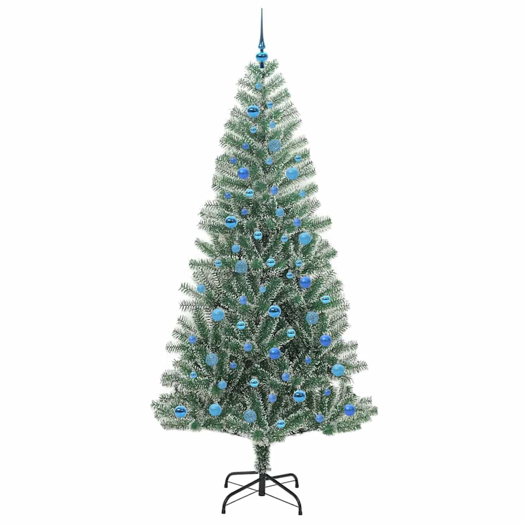 Artificial Christmas Tree Snow Flocked with LED Light 240 cm