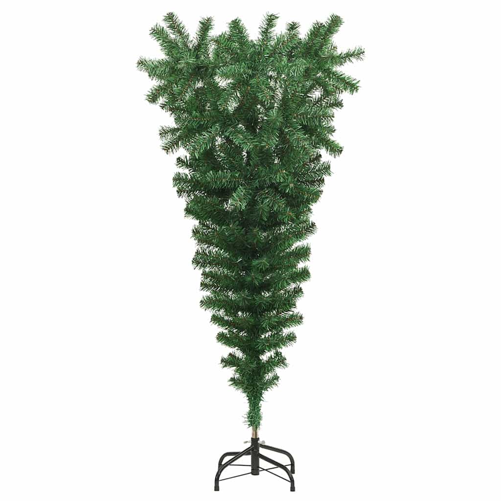 Upside-down Artificial Pre-lit Christmas Tree with Ball Set