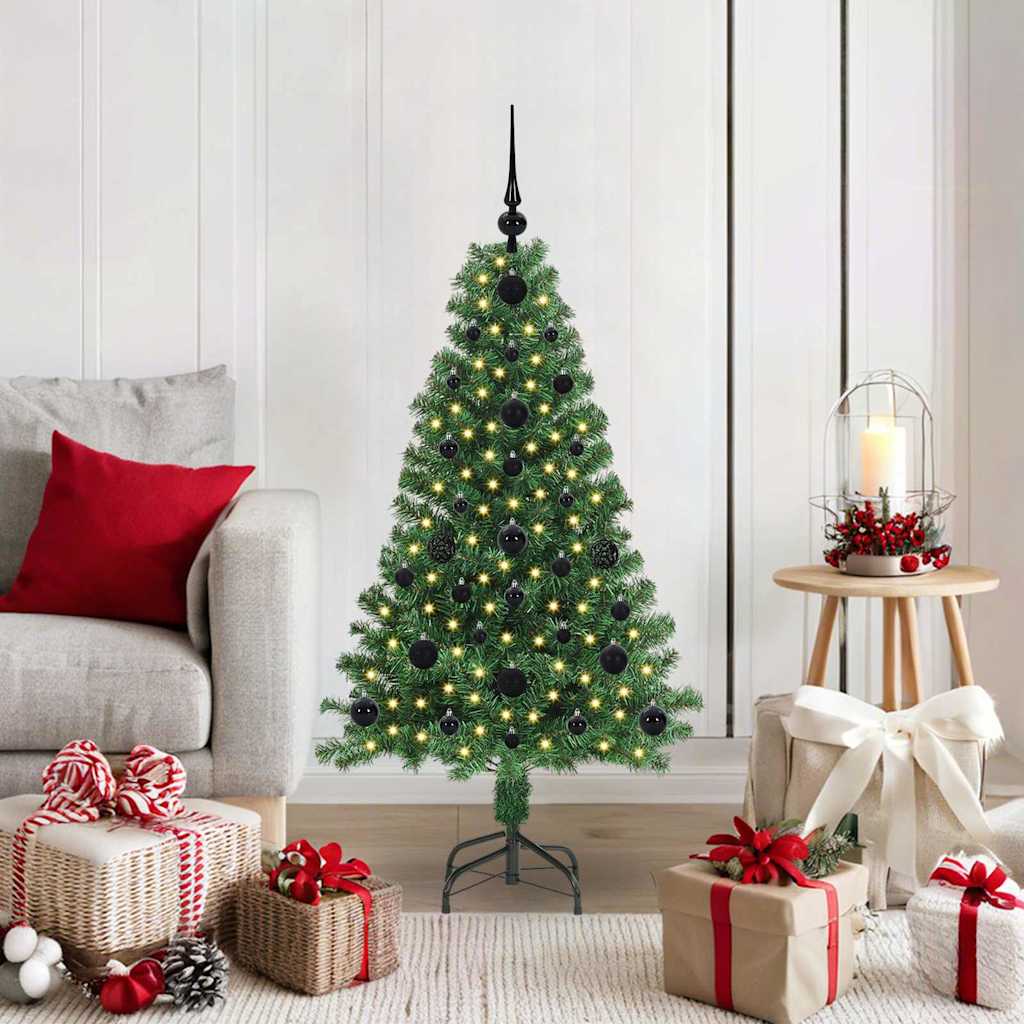 Artificial Christmas Tree with 150 LEDs with Stand Green 120 cm