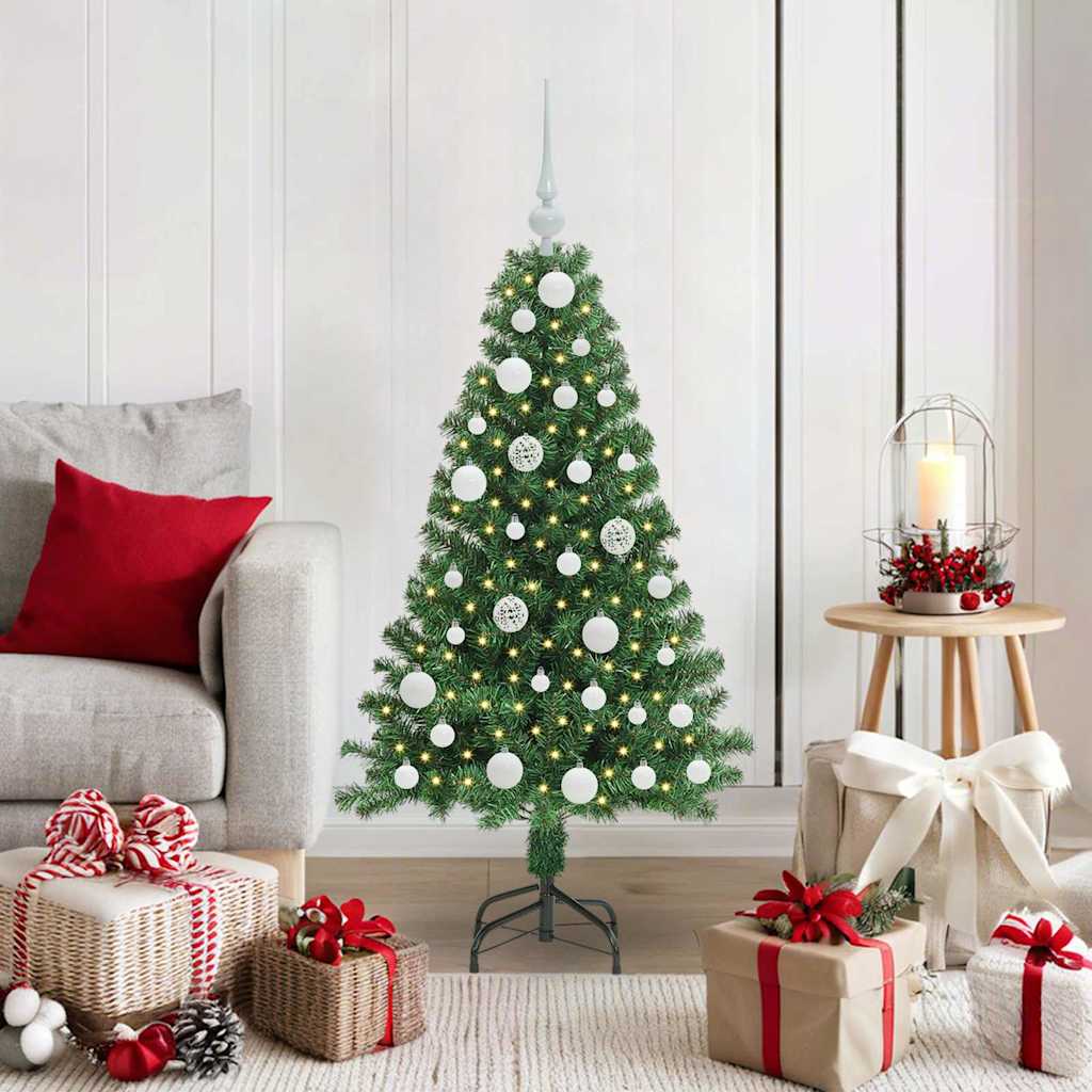 Artificial Christmas Tree with 150 LEDs with Stand Green 120 cm