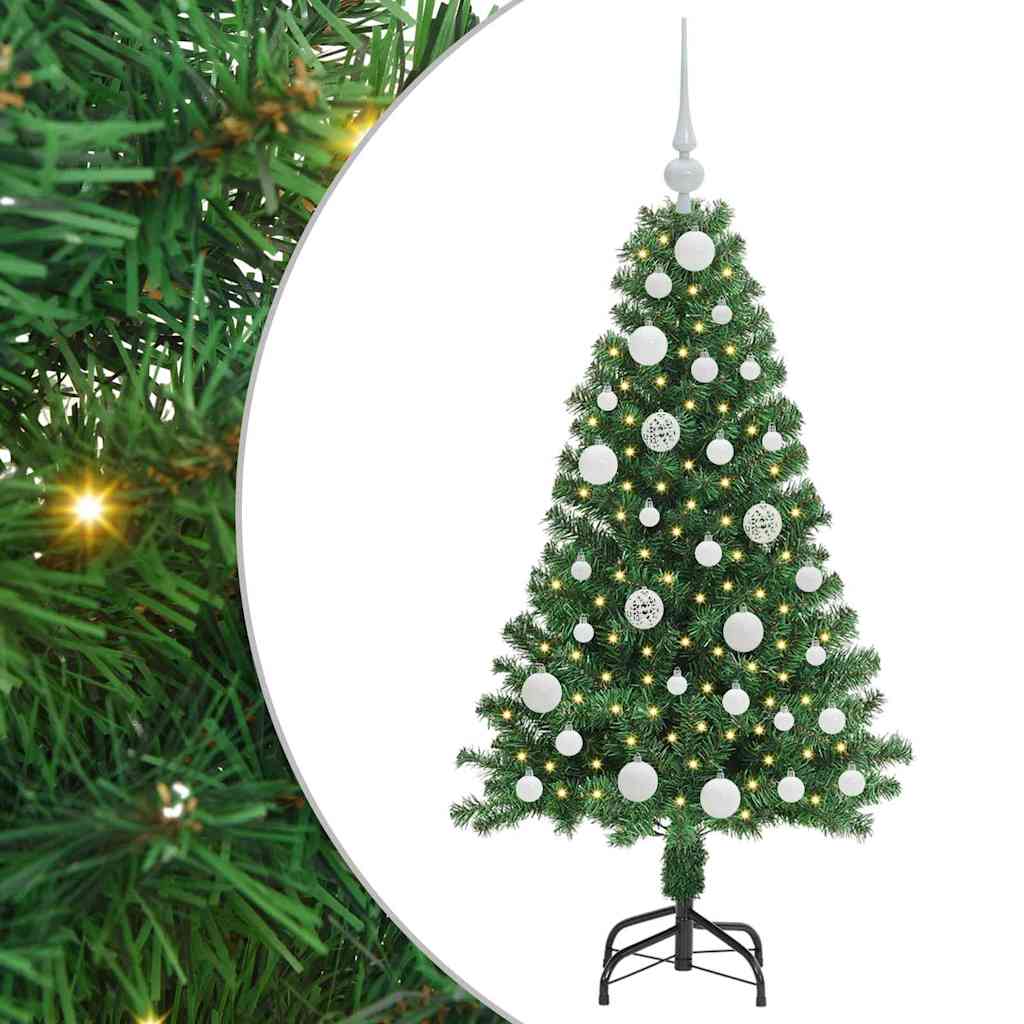 Artificial Christmas Tree with 150 LEDs with Stand Green 120 cm