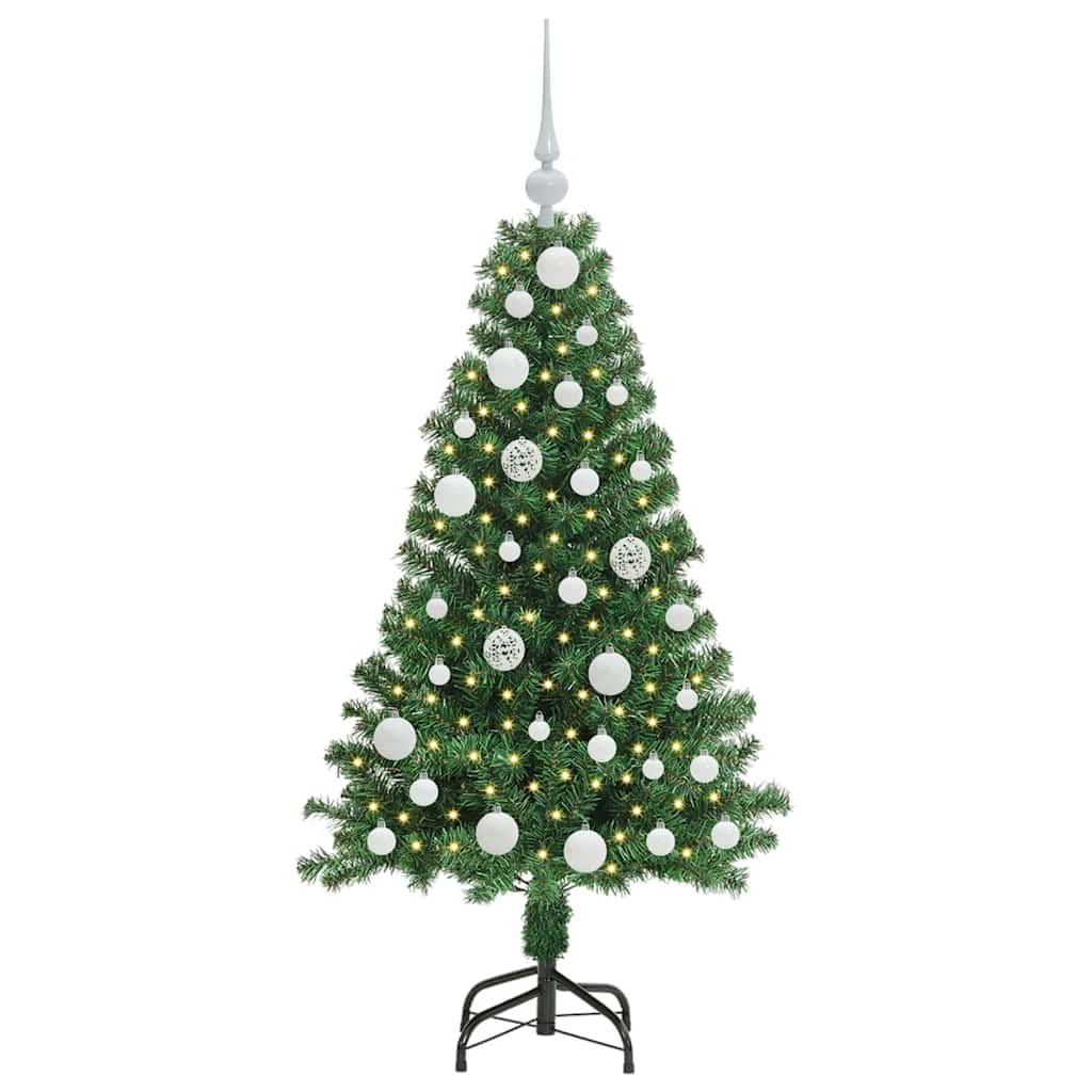 Artificial Christmas Tree with 150 LEDs with Stand Green 120 cm
