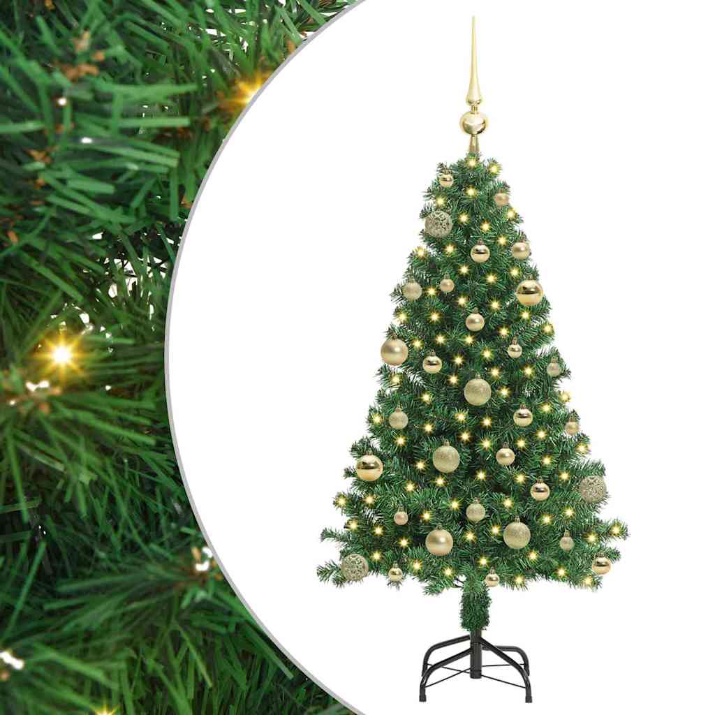 Artificial Christmas Tree with 150 LEDs with Stand Green 120 cm