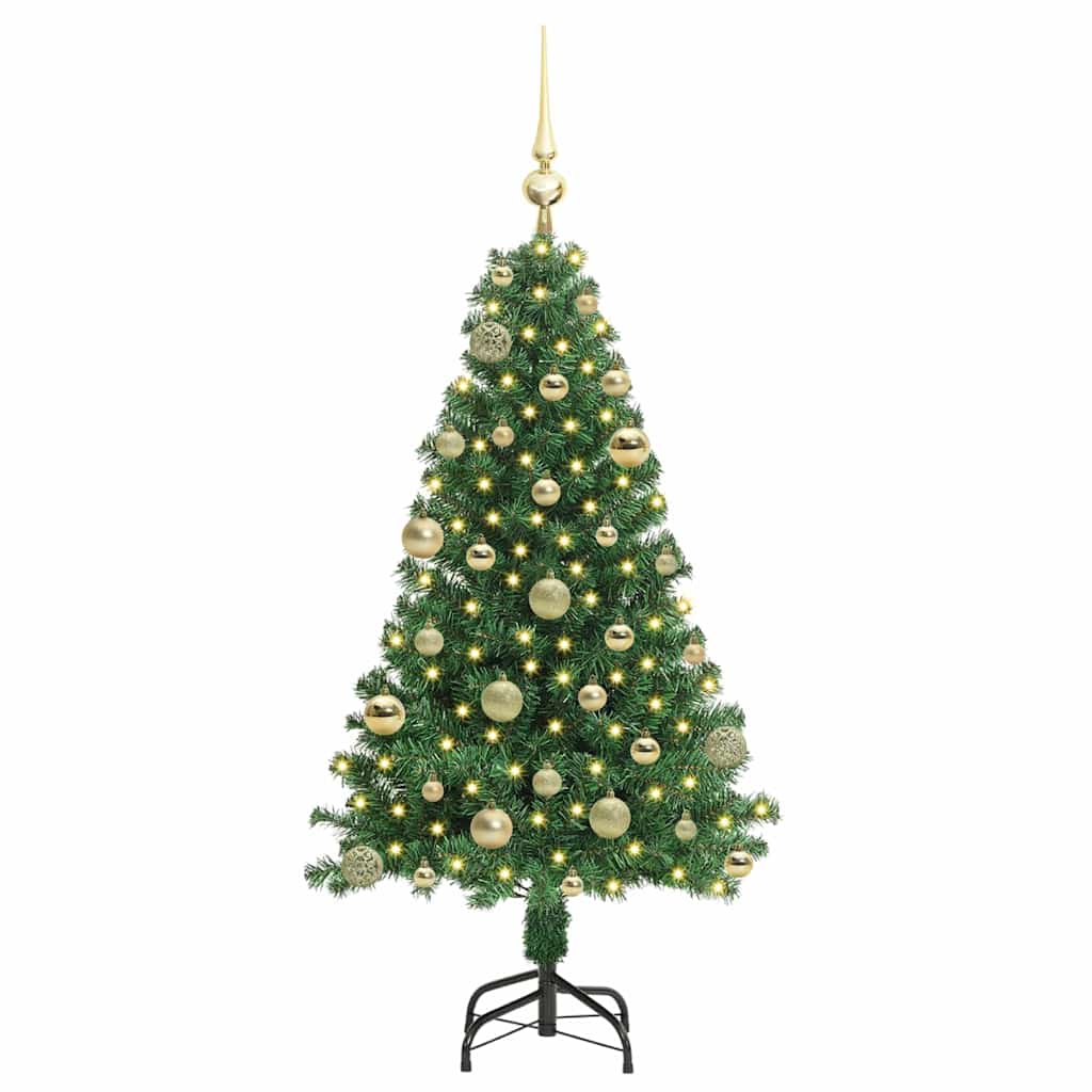 Artificial Christmas Tree with 150 LEDs with Stand Green 120 cm
