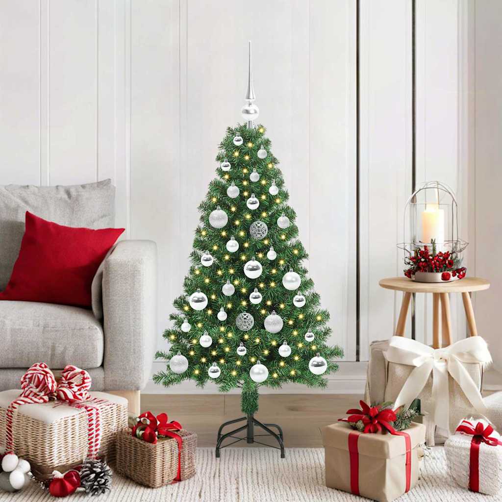 Artificial Christmas Tree with 150 LEDs with Stand Green 120 cm