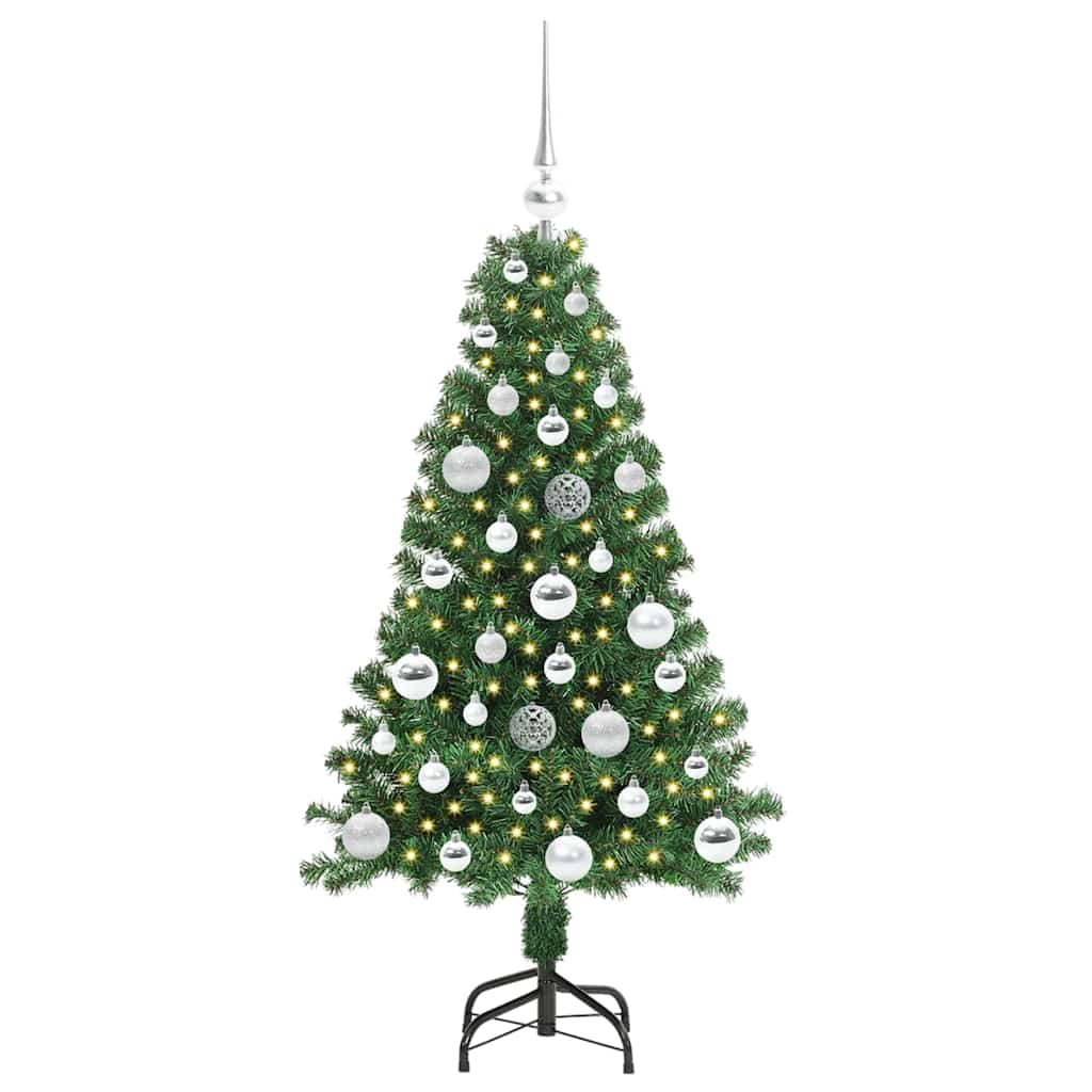 Artificial Christmas Tree with 150 LEDs with Stand Green 120 cm