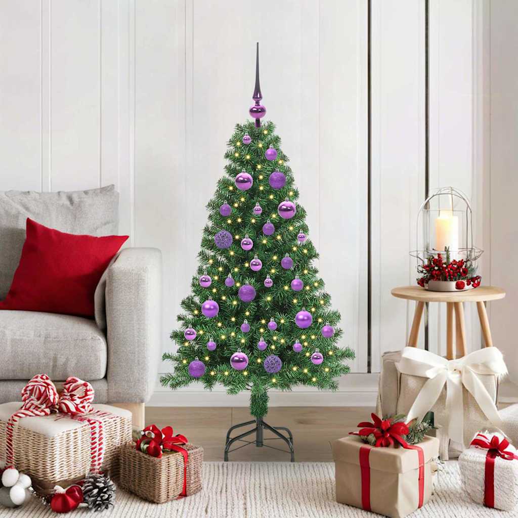 Artificial Christmas Tree with 150 LEDs with Stand Green 120 cm