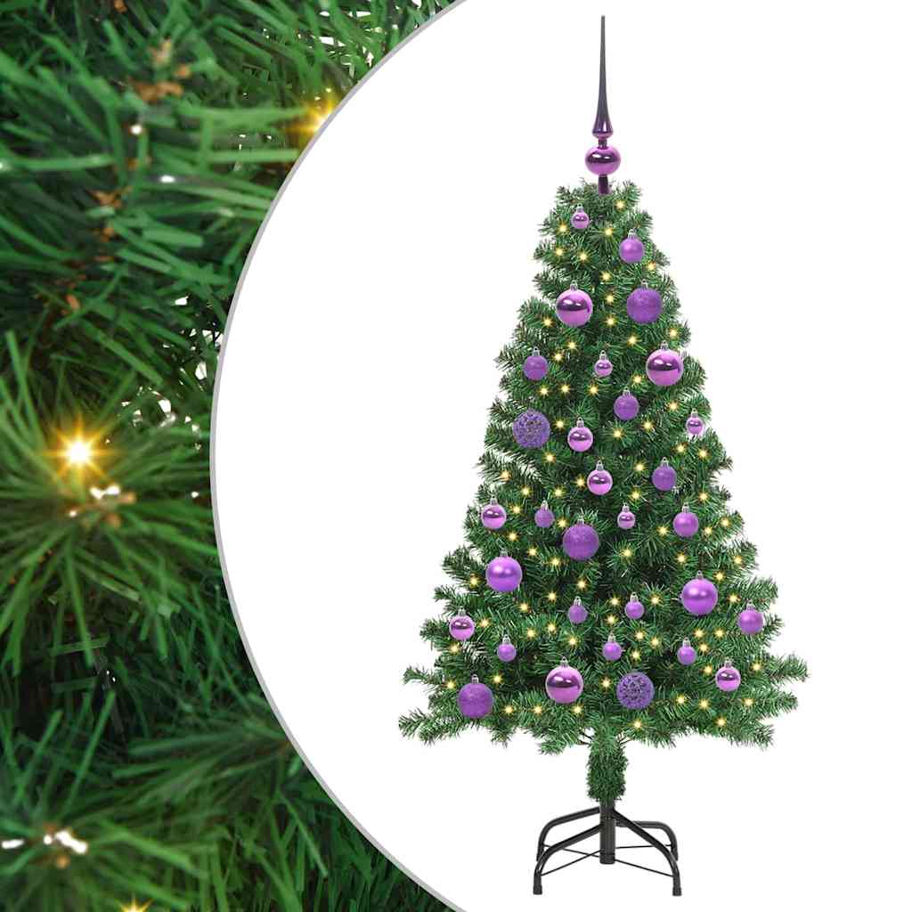 Artificial Christmas Tree with 150 LEDs with Stand Green 120 cm