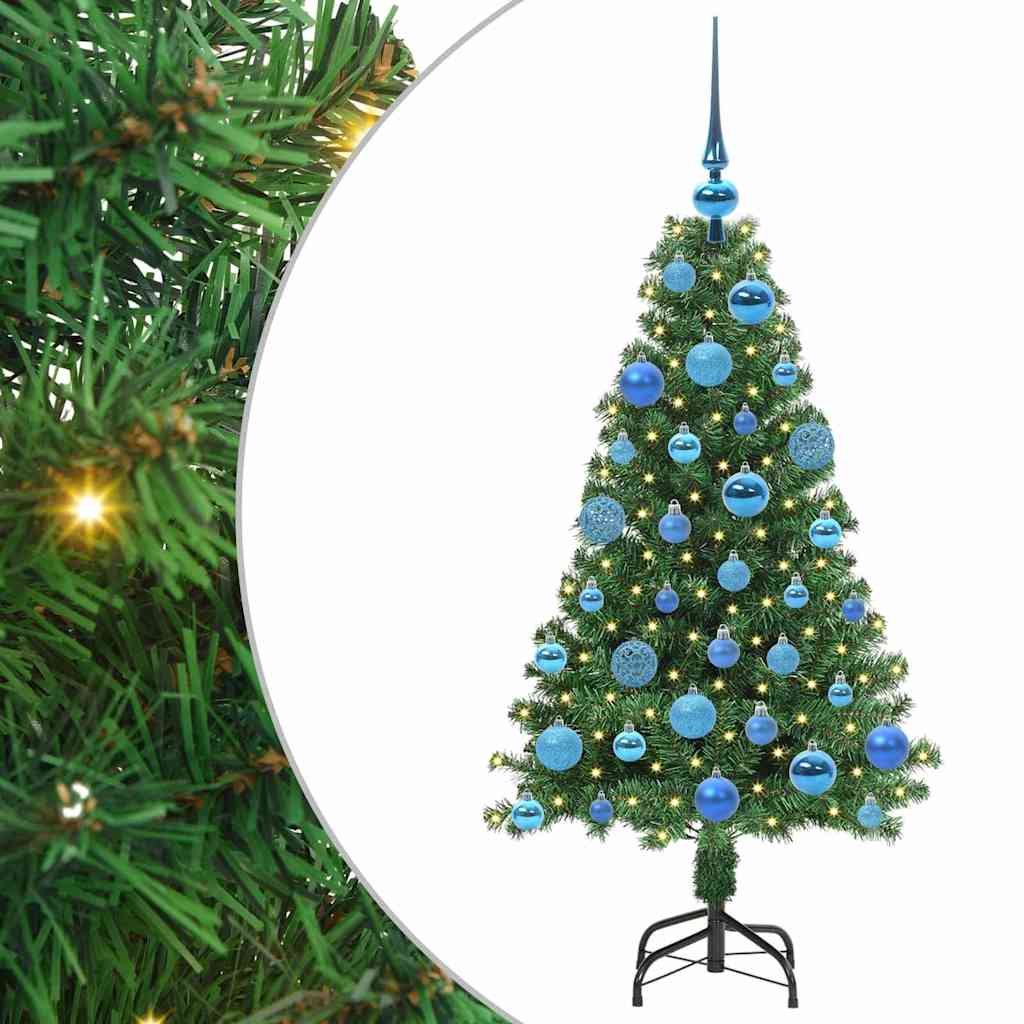 Artificial Christmas Tree with 150 LEDs with Stand Green 120 cm