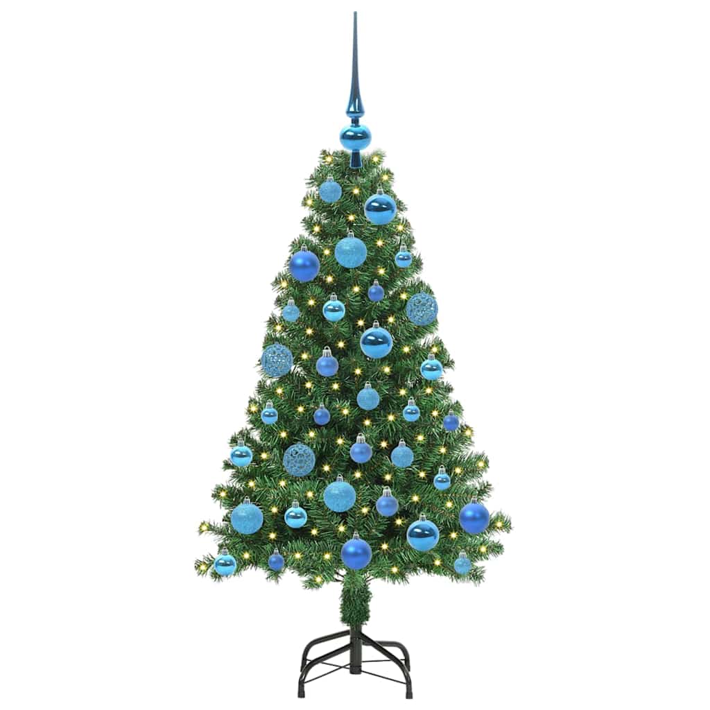 Artificial Christmas Tree with 150 LEDs with Stand Green 120 cm