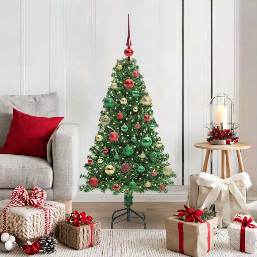 Artificial Christmas Tree with 150 LEDs with Stand Green 120 cm