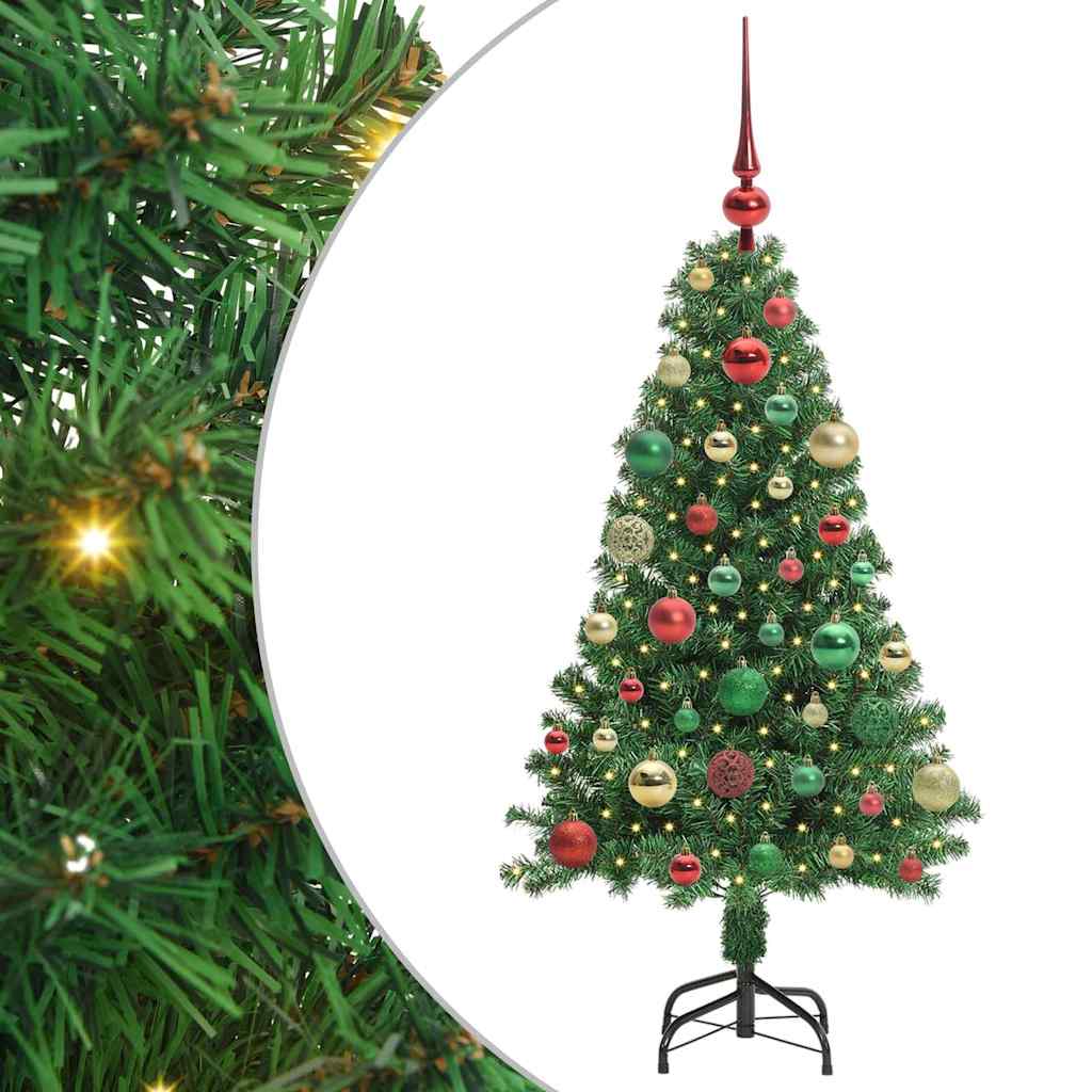 Artificial Christmas Tree with 150 LEDs with Stand Green 120 cm