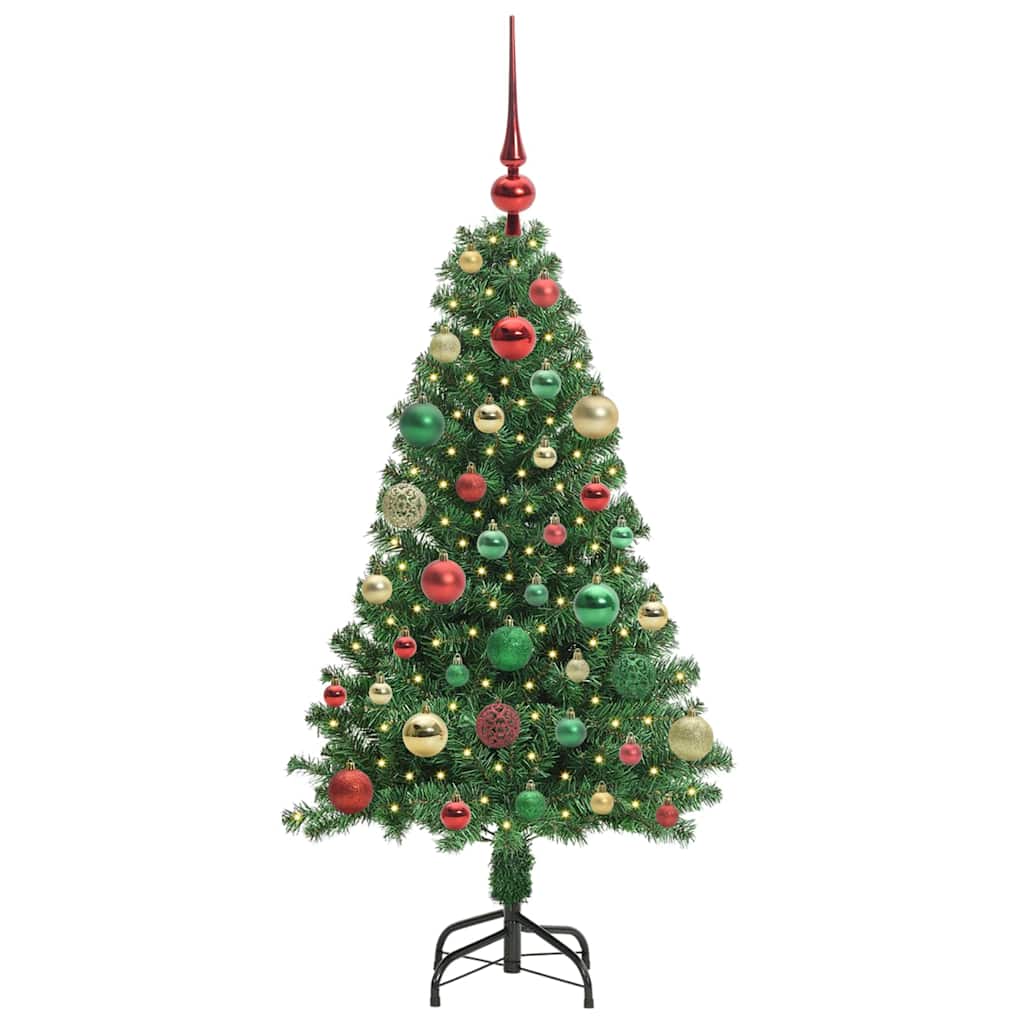 Artificial Christmas Tree with 150 LEDs with Stand Green 120 cm