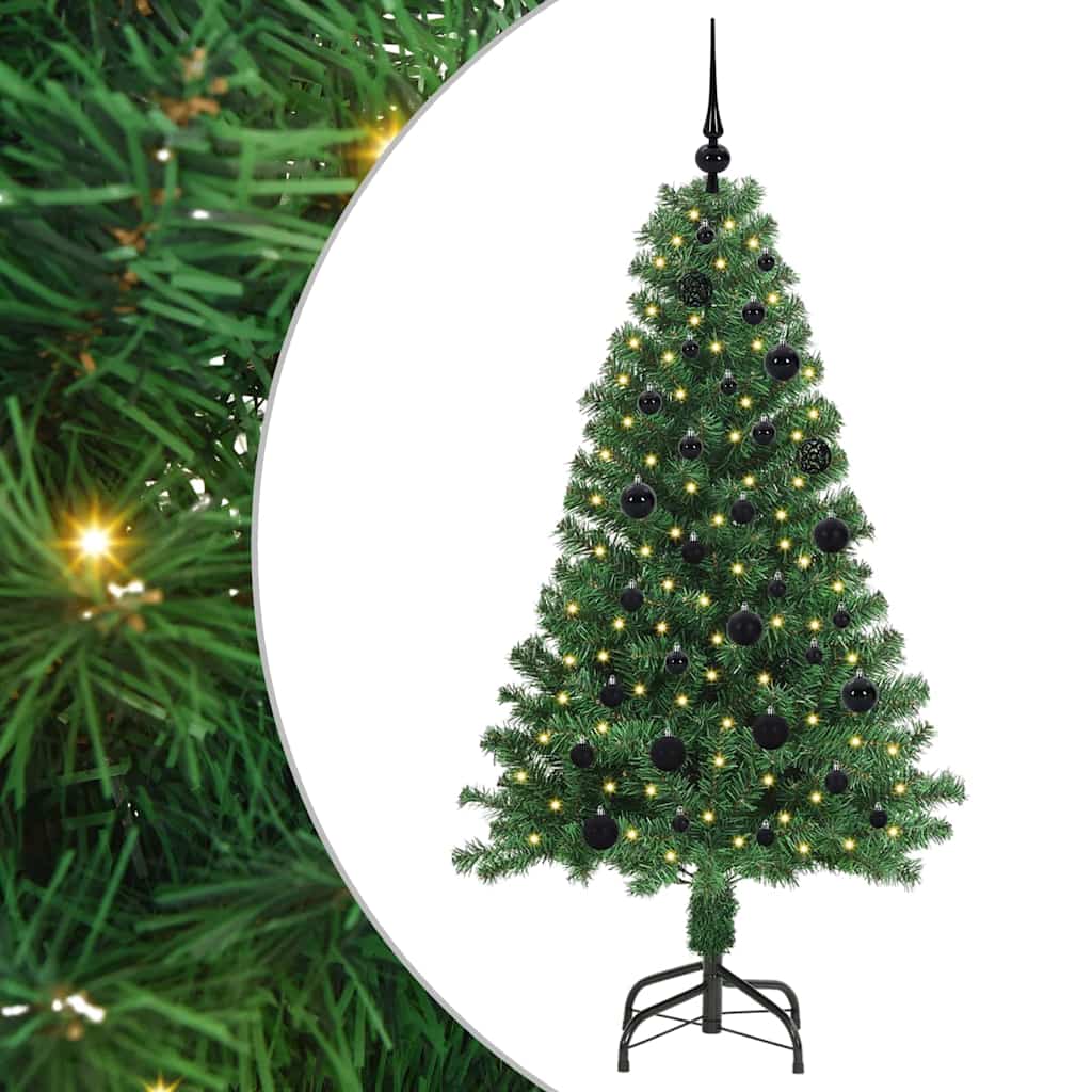 Artificial Christmas Tree with 150 LEDs with Stand Green 150 cm