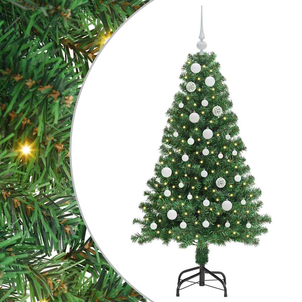 Artificial Christmas Tree with 150 LEDs with Stand Green 150 cm