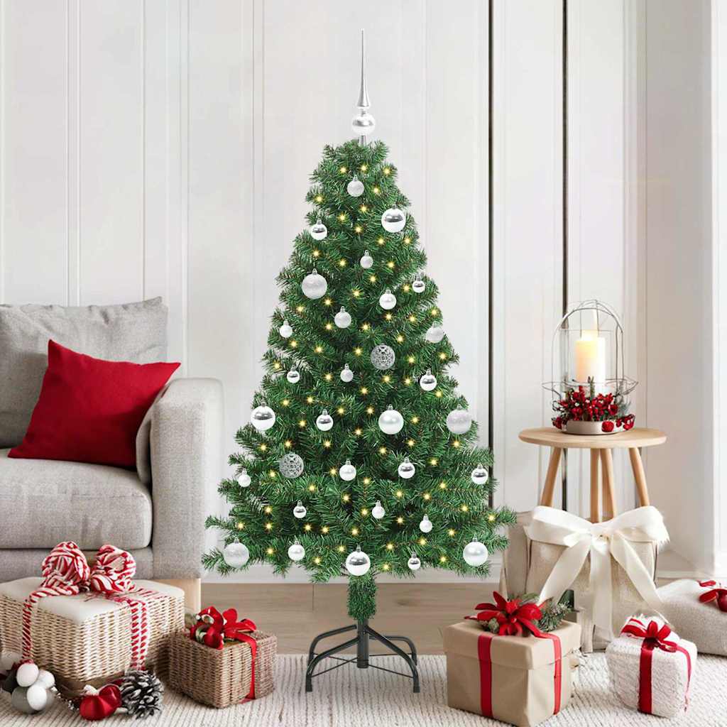 Artificial Christmas Tree with 150 LEDs with Stand Green 150 cm