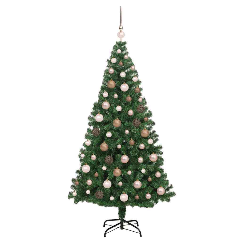Artificial Christmas Tree with 300 LEDs with Stand Green 180 cm