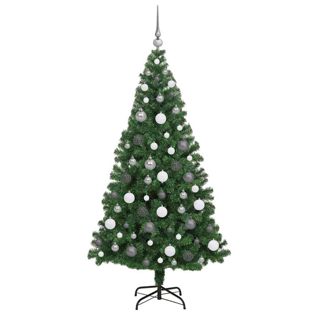 Artificial Christmas Tree with 300 LEDs with Stand Green 180 cm