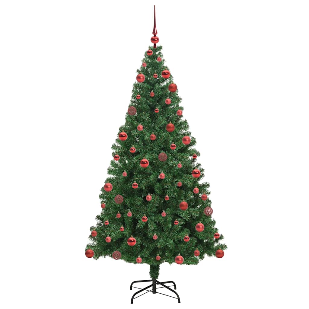 Artificial Christmas Tree with 300 LEDs with Stand Green 180 cm