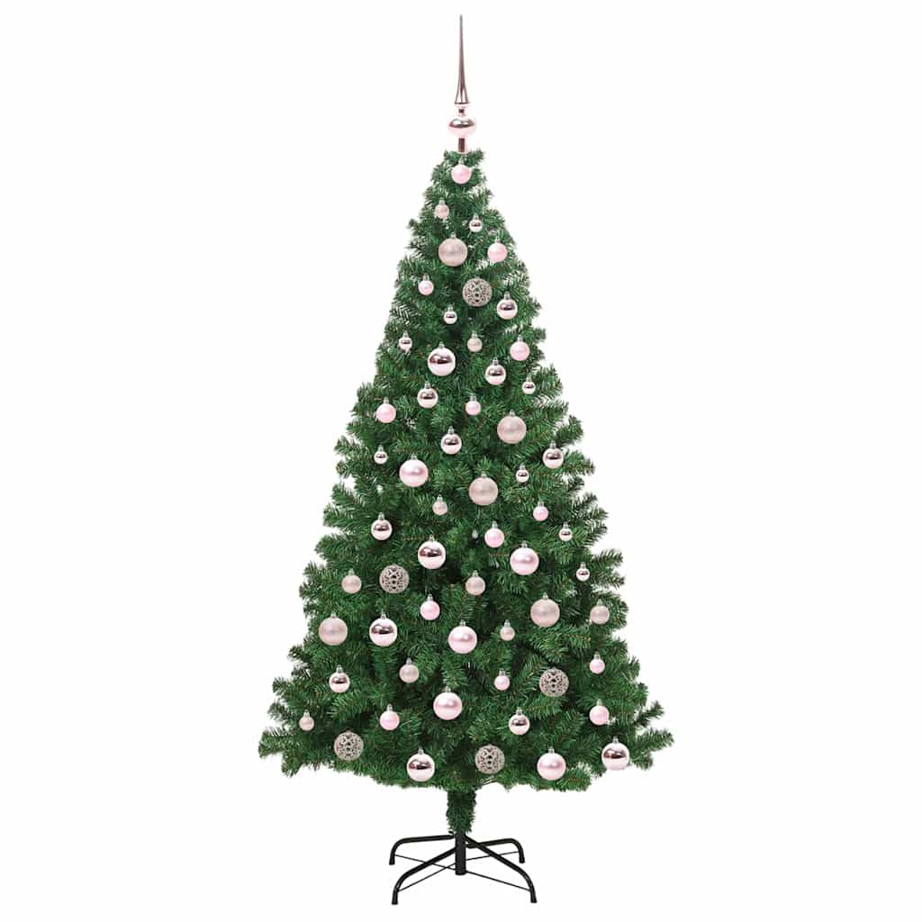 Artificial Christmas Tree with 300 LEDs with Stand Green 180 cm