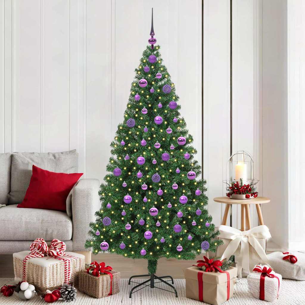 Artificial Christmas Tree with 300 LEDs with Stand Green 180 cm