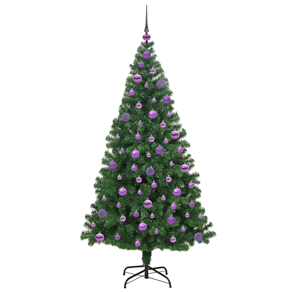 Artificial Christmas Tree with 300 LEDs with Stand Green 180 cm