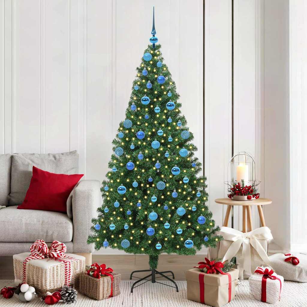Artificial Christmas Tree with 300 LEDs with Stand Green 180 cm