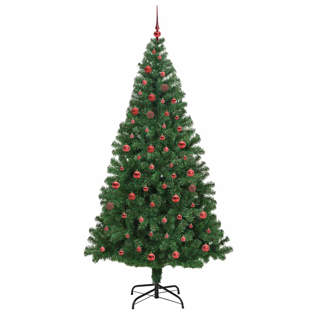 Artificial Christmas Tree with 300 LEDs with Stand Green 210 cm