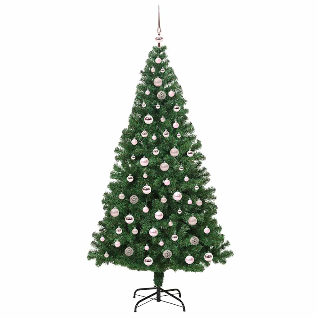Artificial Christmas Tree with 300 LEDs with Stand Green 210 cm