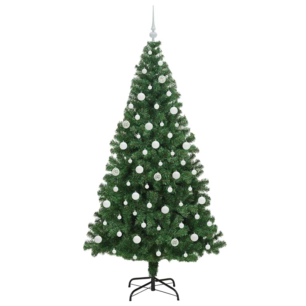 Artificial Christmas Tree with 300 LEDs with Stand Green 210 cm