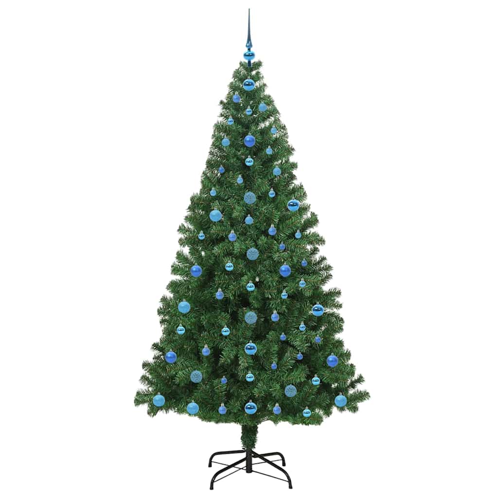 Artificial Christmas Tree with 300 LEDs with Stand Green 210 cm