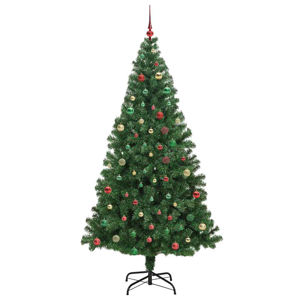 Artificial Christmas Tree with 300 LEDs with Stand Green 210 cm