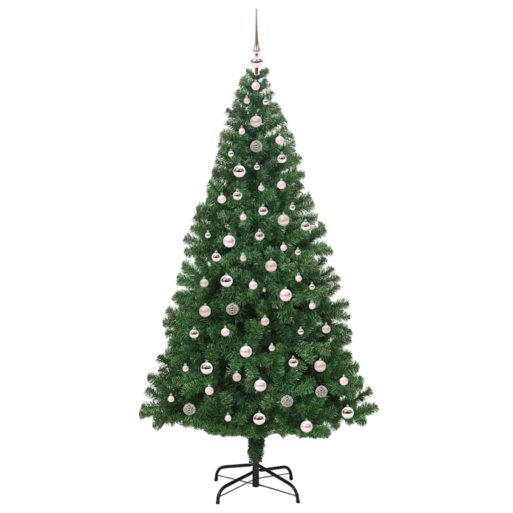 Artificial Christmas Tree with 300 LEDs with Stand Green 240 cm