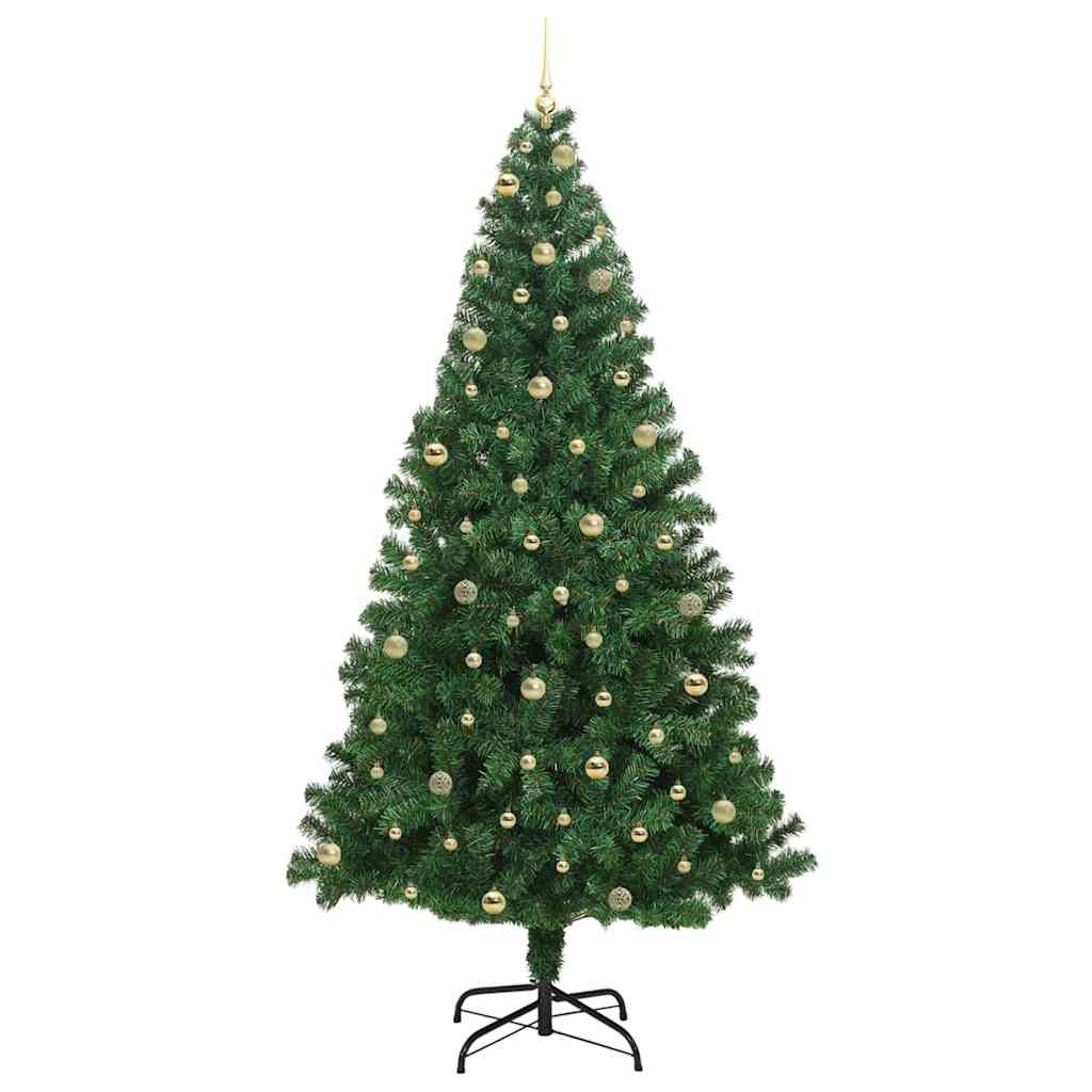 Artificial Christmas Tree with 300 LEDs with Stand Green 240 cm
