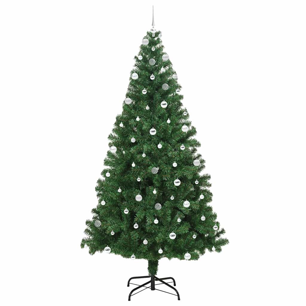 Artificial Christmas Tree with 300 LEDs with Stand Green 240 cm