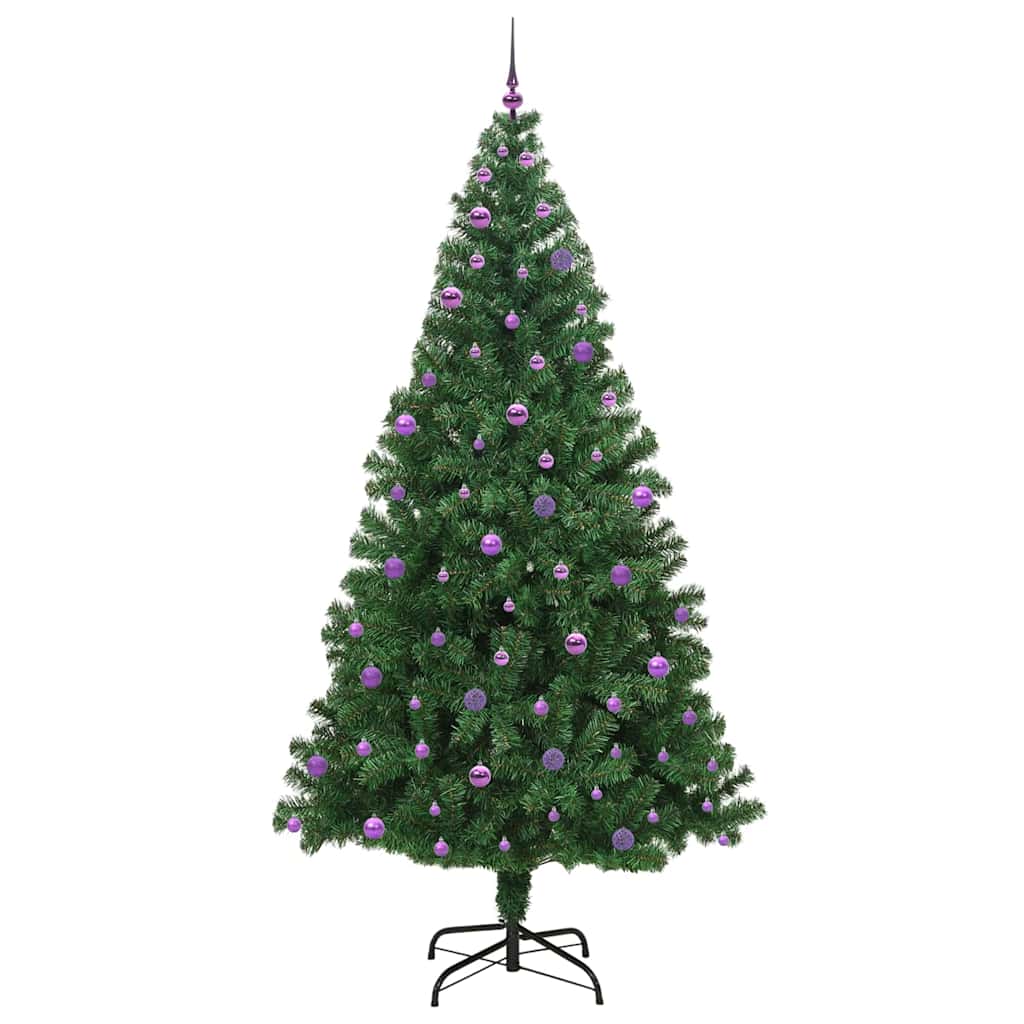 Artificial Christmas Tree with 300 LEDs with Stand Green 240 cm