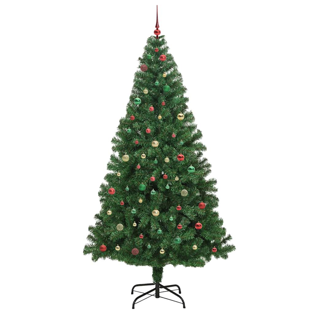 Artificial Christmas Tree with 300 LEDs with Stand Green 240 cm