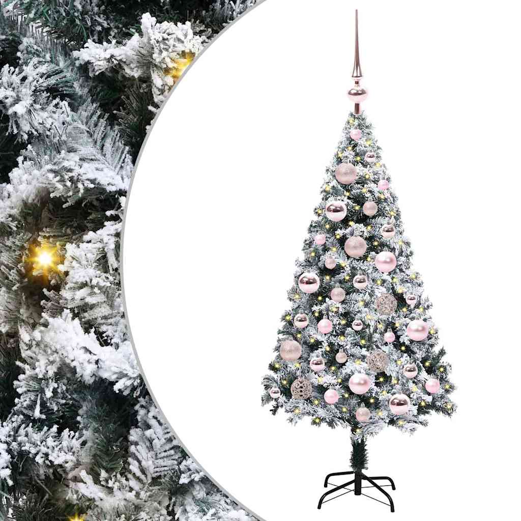 Artificial Christmas Tree with 150 LEDs with Stand Green 120 cm