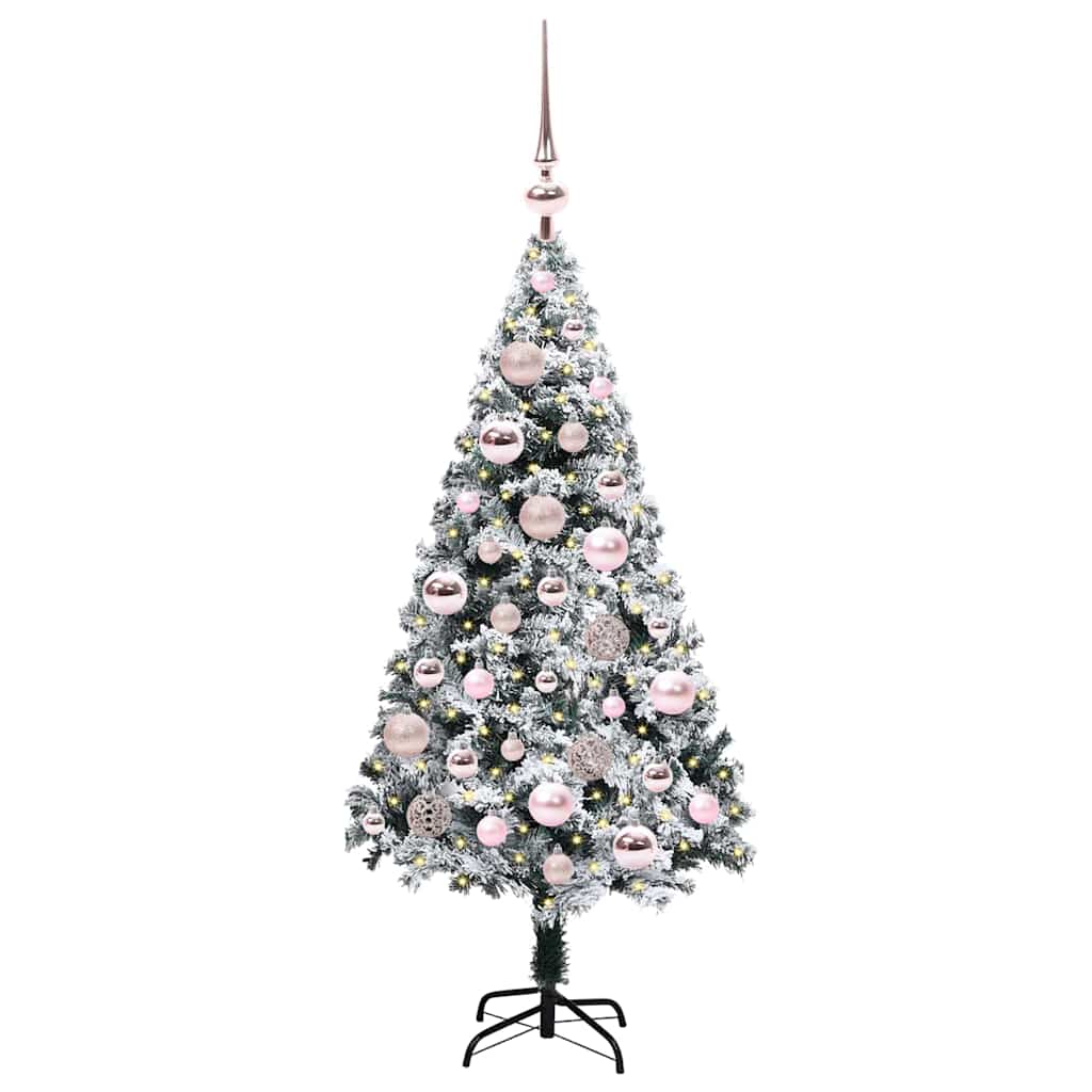 Artificial Christmas Tree with 150 LEDs with Stand Green 120 cm