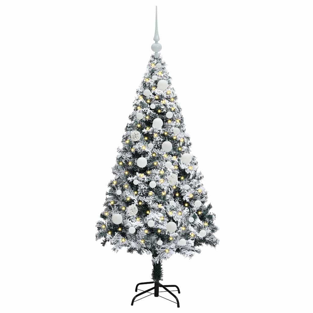 Artificial Christmas Tree with 150 LEDs with Stand Green 120 cm