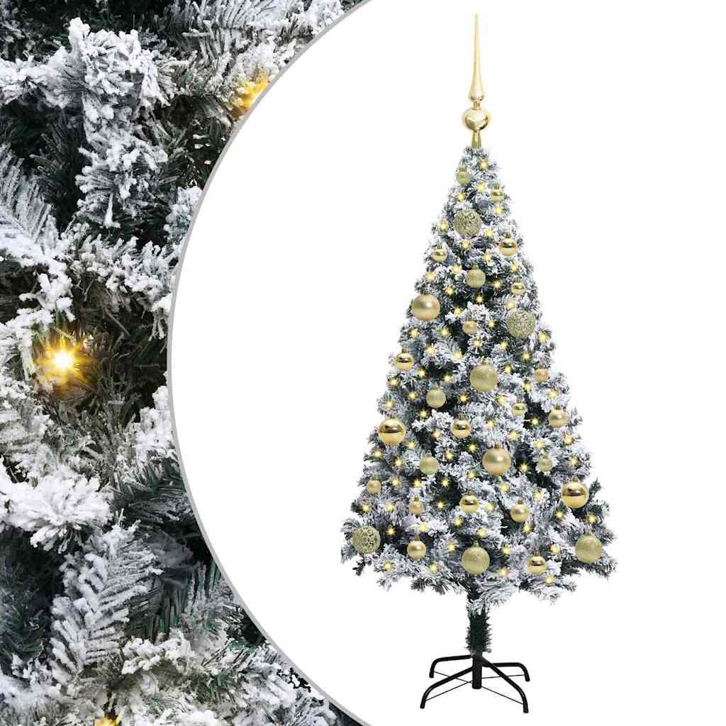 Artificial Christmas Tree with 150 LEDs with Stand Green 120 cm