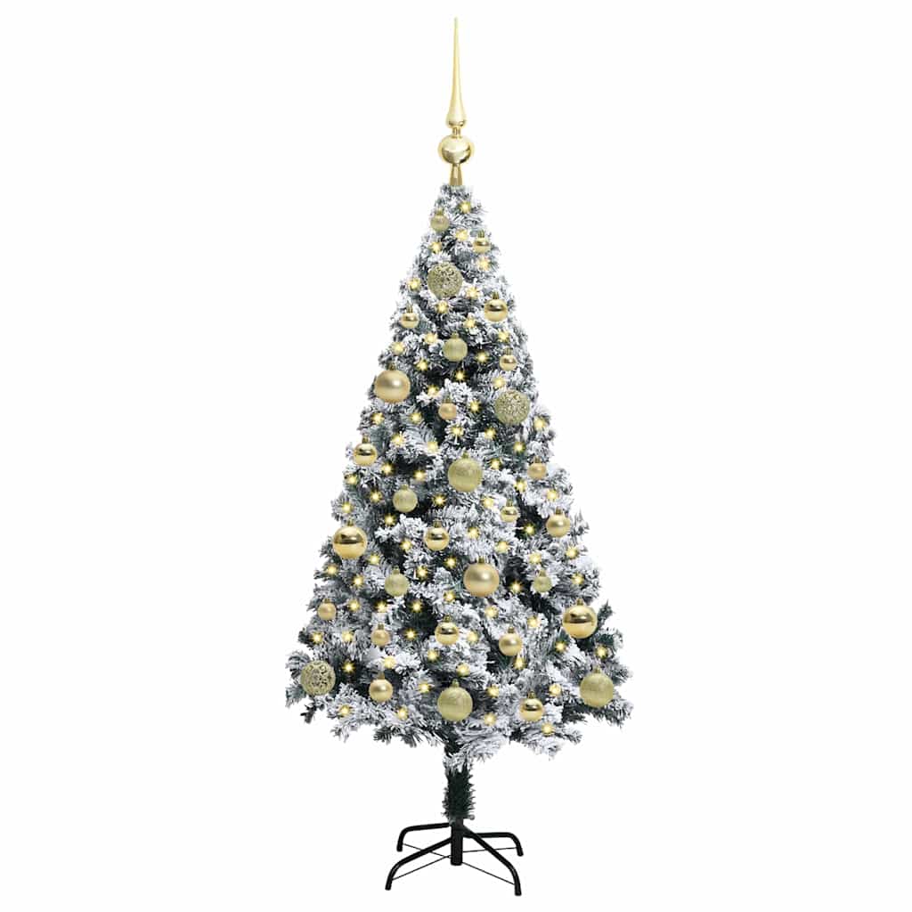 Artificial Christmas Tree with 150 LEDs with Stand Green 120 cm