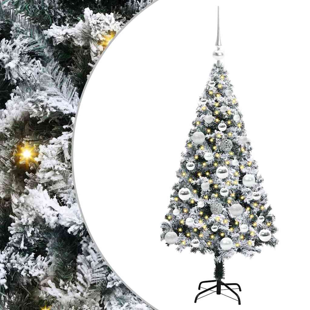 Artificial Christmas Tree with 150 LEDs with Stand Green 120 cm