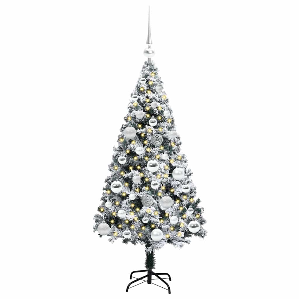 Artificial Christmas Tree with 150 LEDs with Stand Green 120 cm