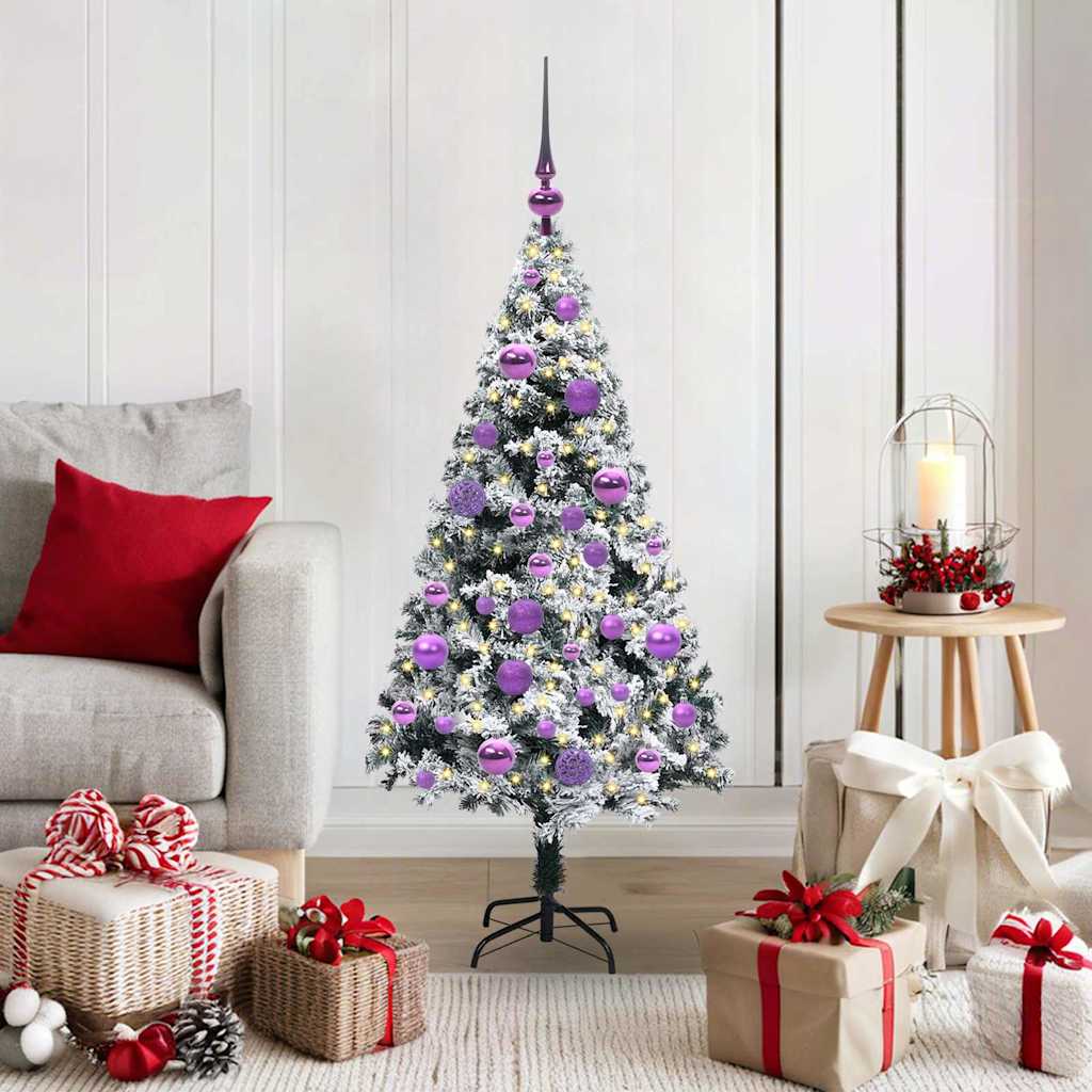 Artificial Christmas Tree with 150 LEDs with Stand Green 120 cm