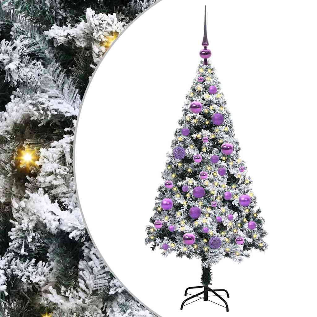 Artificial Christmas Tree with 150 LEDs with Stand Green 120 cm