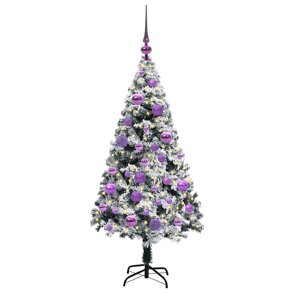 Artificial Christmas Tree with 150 LEDs with Stand Green 120 cm