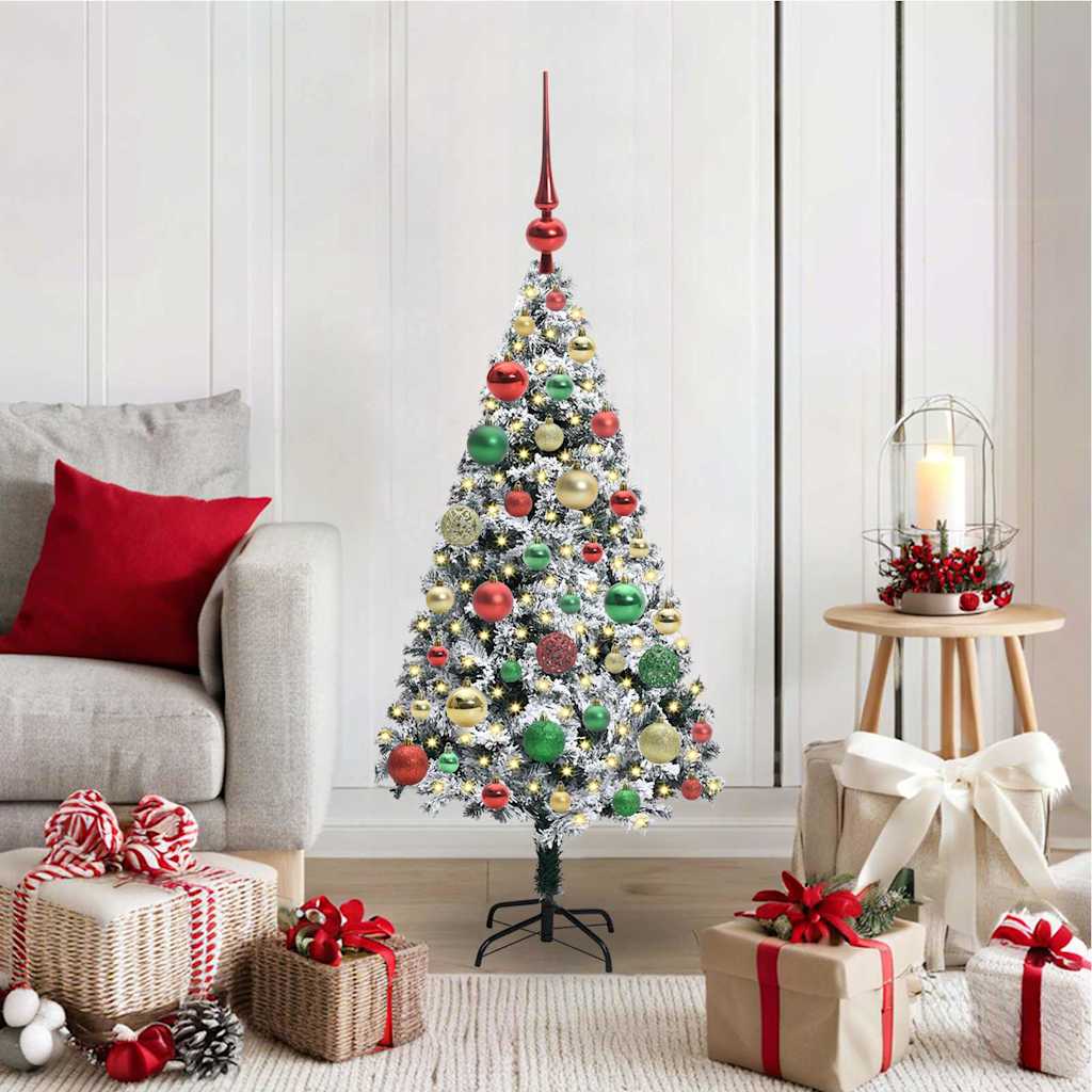 Artificial Christmas Tree with 150 LEDs with Stand Green 120 cm