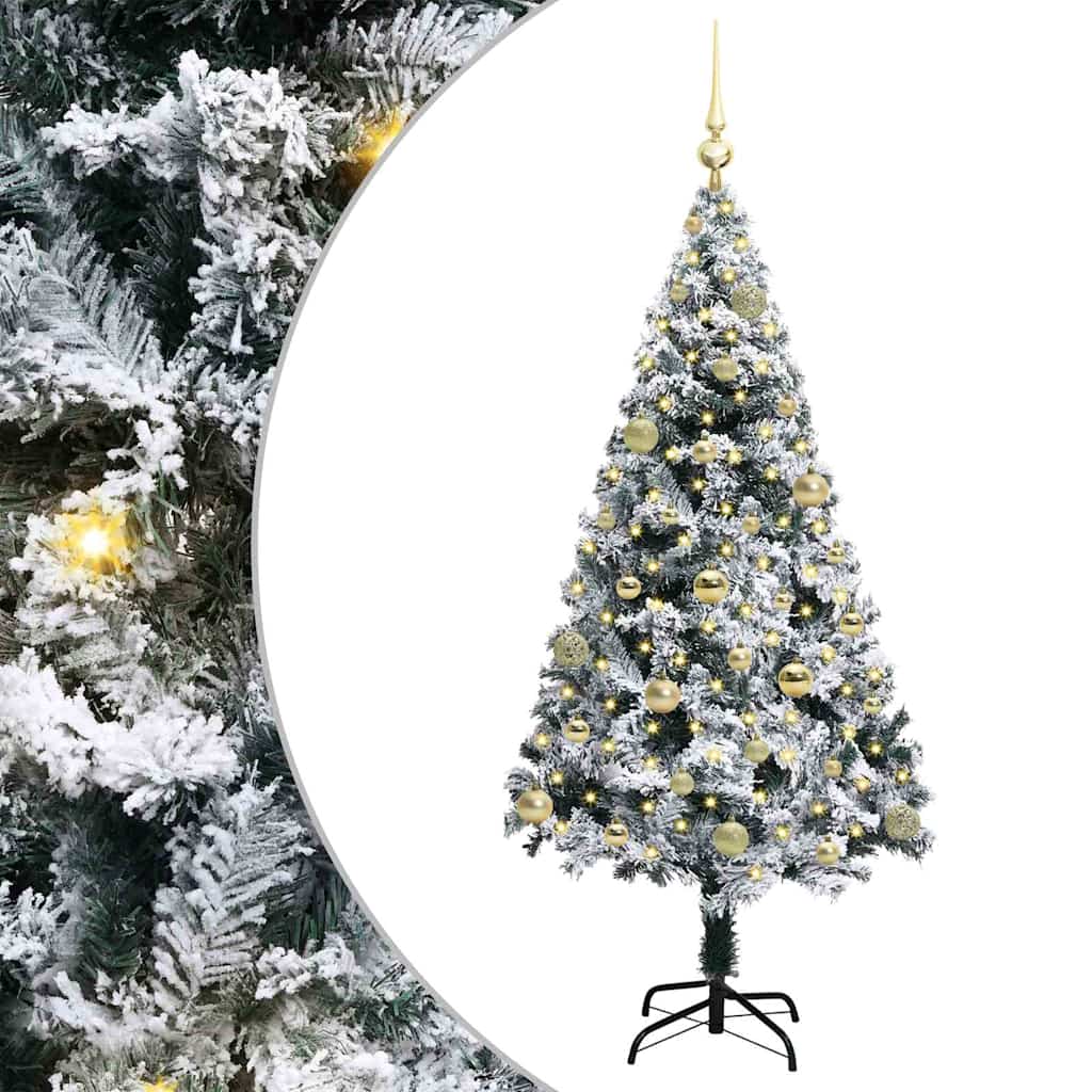 Artificial Christmas Tree with 150 LEDs with Stand Green 150 cm